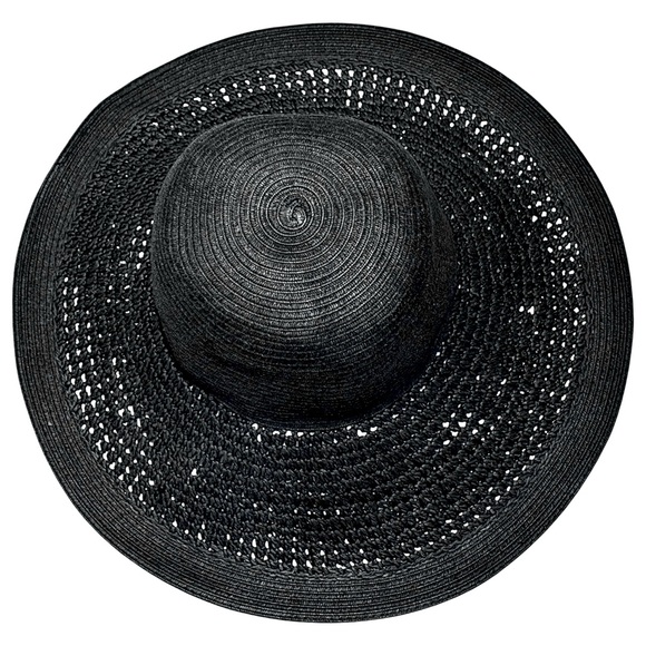 J. Crew Accessories - J.Crew Black Wide Brim Sun Hat - One Size
